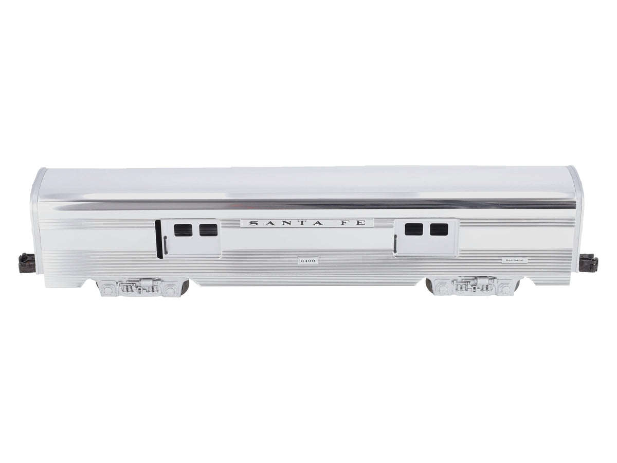 Lionel 6-19109 O Gauge Santa Fe Aluminum Baggage Car #3400 LN/Box