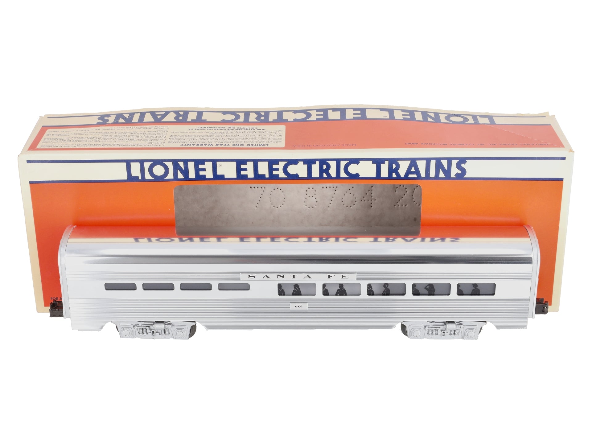 Lionel 6-19111 O Gauge Santa Fe Aluminum Diner Car #601 LN/Box