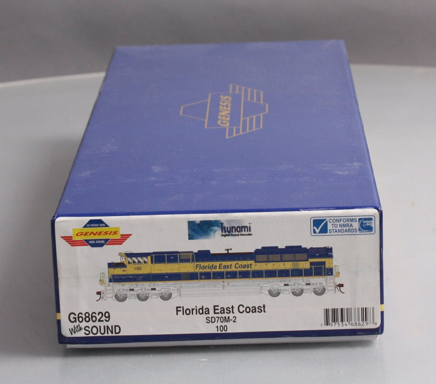 Athearn G68629 HO Florida East Coast SD70M-2 Diesel Locomotive #100 w/DCC&Sound LN/Box