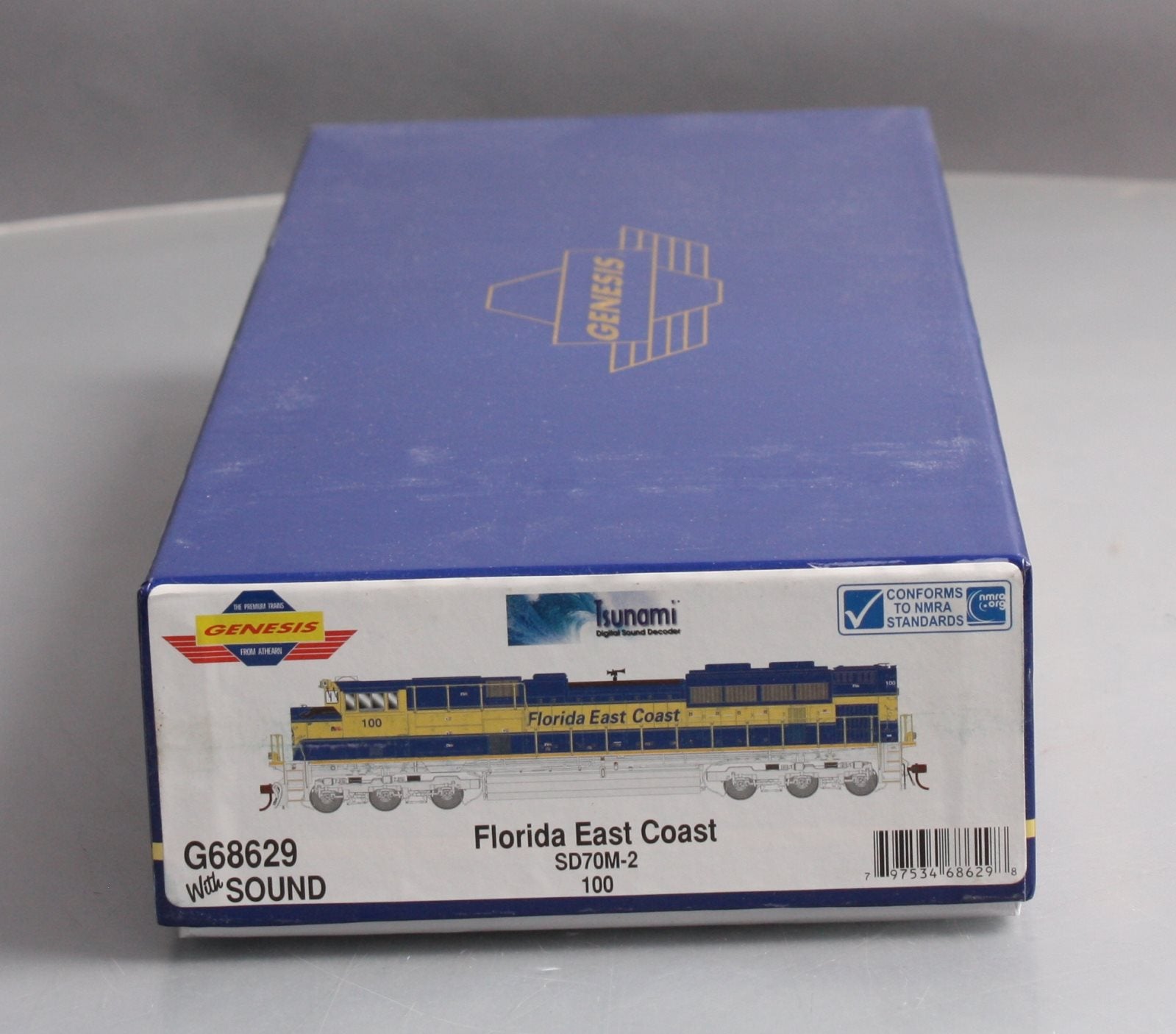 Athearn G68629 HO Florida East Coast SD70M-2 Diesel Locomotive #100 w/DCC&Sound LN/Box
