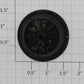 Lionel 249E-22 Black 12-Spoked Plain Wheel with Rim and Eccentric Stud