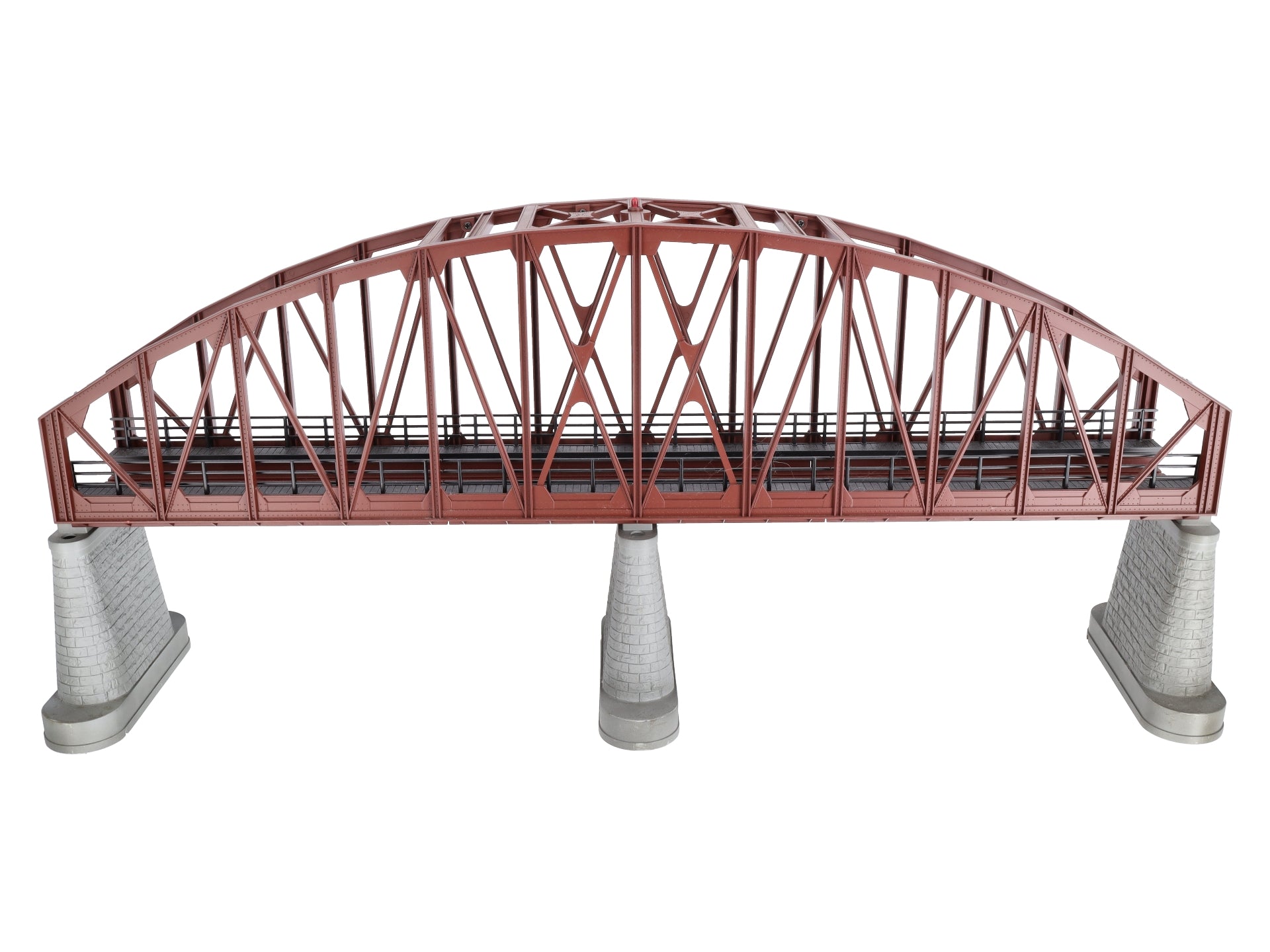 MTH 40-1031 O Gauge 30 Inch Rust Colored Steel Arch Bridge w/ Piers NIB