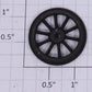 Lionel 700E-9 Black Hudson Rear Trailer Truck Plain Wheel