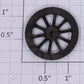 Lionel 700E-9 Black Hudson Rear Trailer Truck Plain Wheel