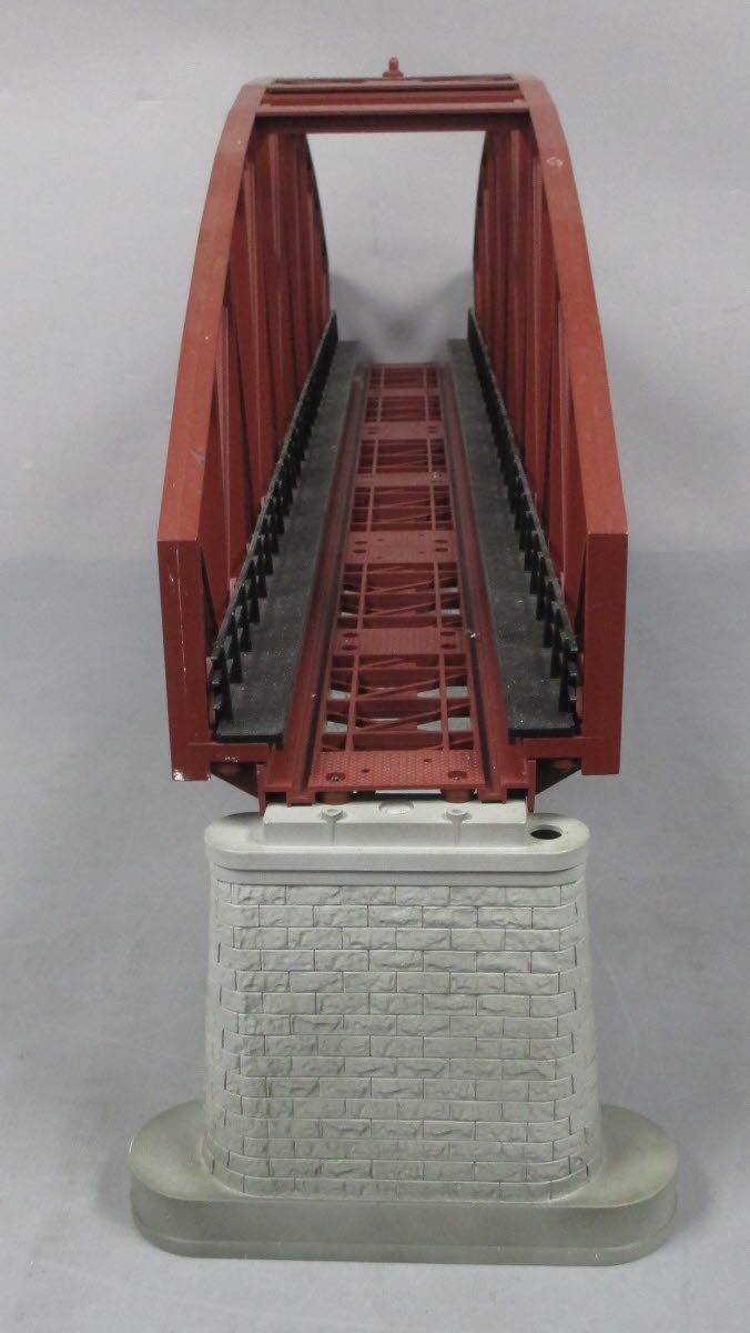 MTH 40-1031 O Gauge 30 Inch Rust Colored Steel Arch Bridge w/ Piers NIB
