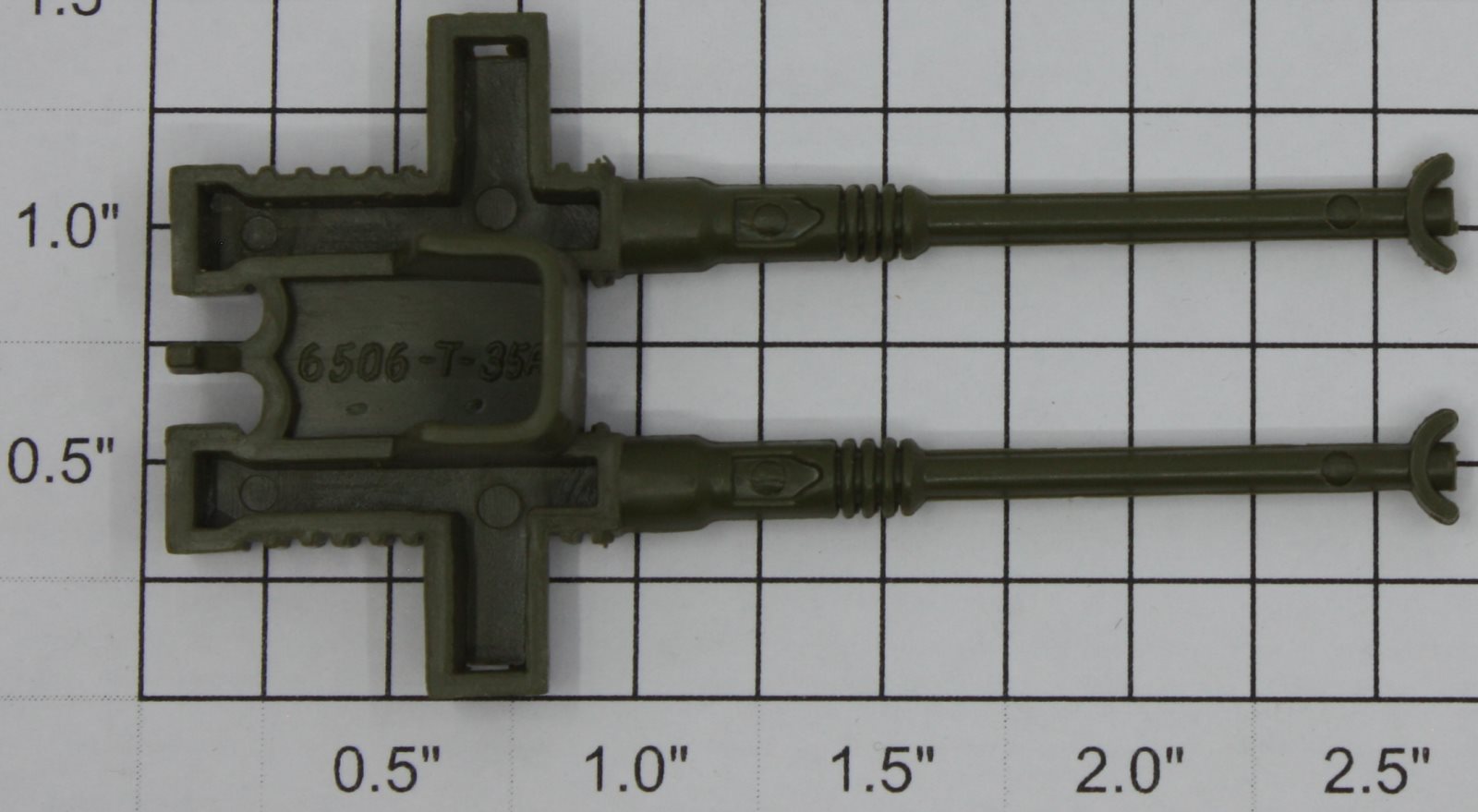 Lionel 6506-T-35 O Gauge Army Green Security Car 50 Caliber Gun