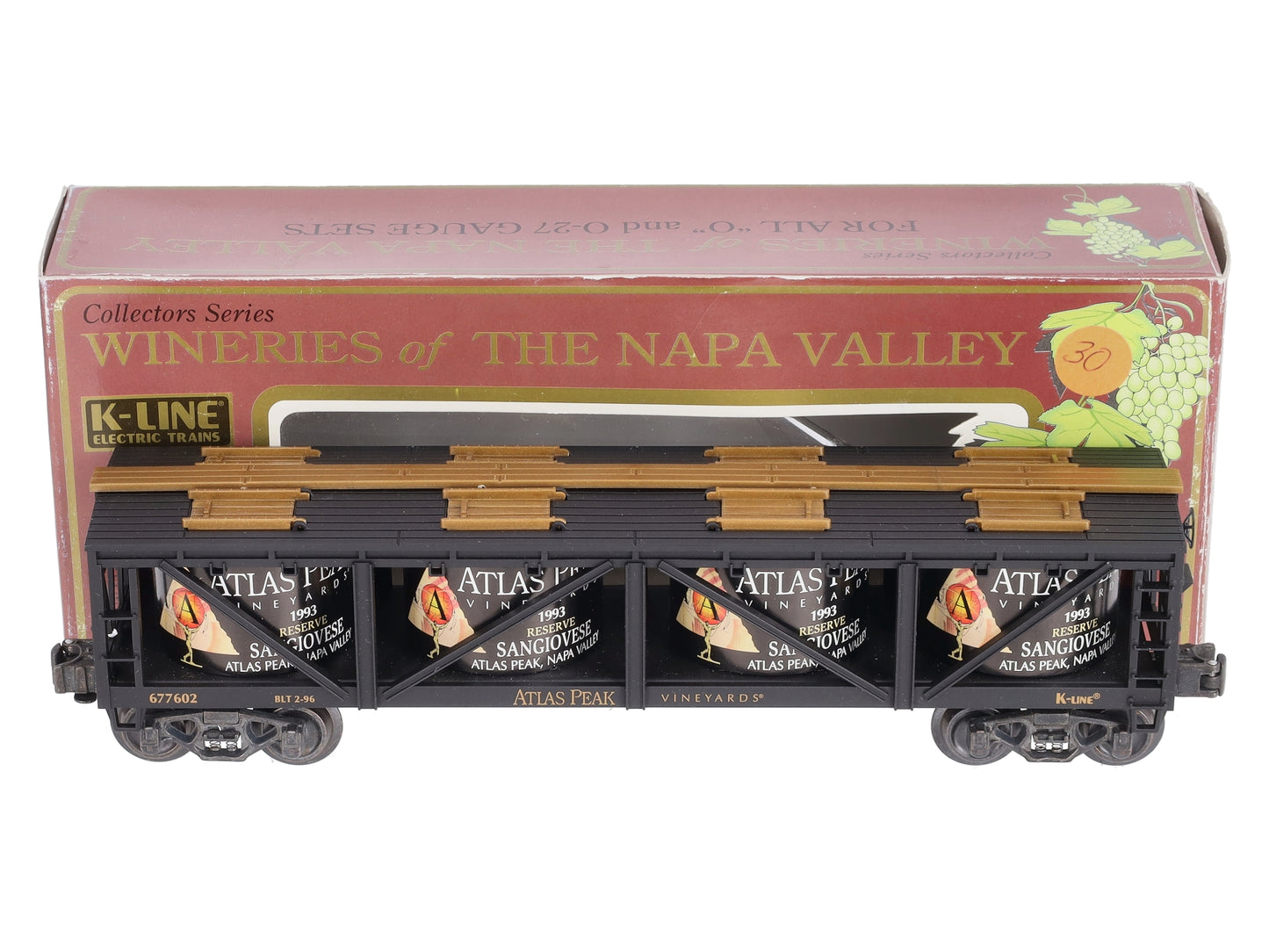 K-Line K677602 O Gauge Atlas Peak Vineyards "Sangiovese" Wine Car LN/Box