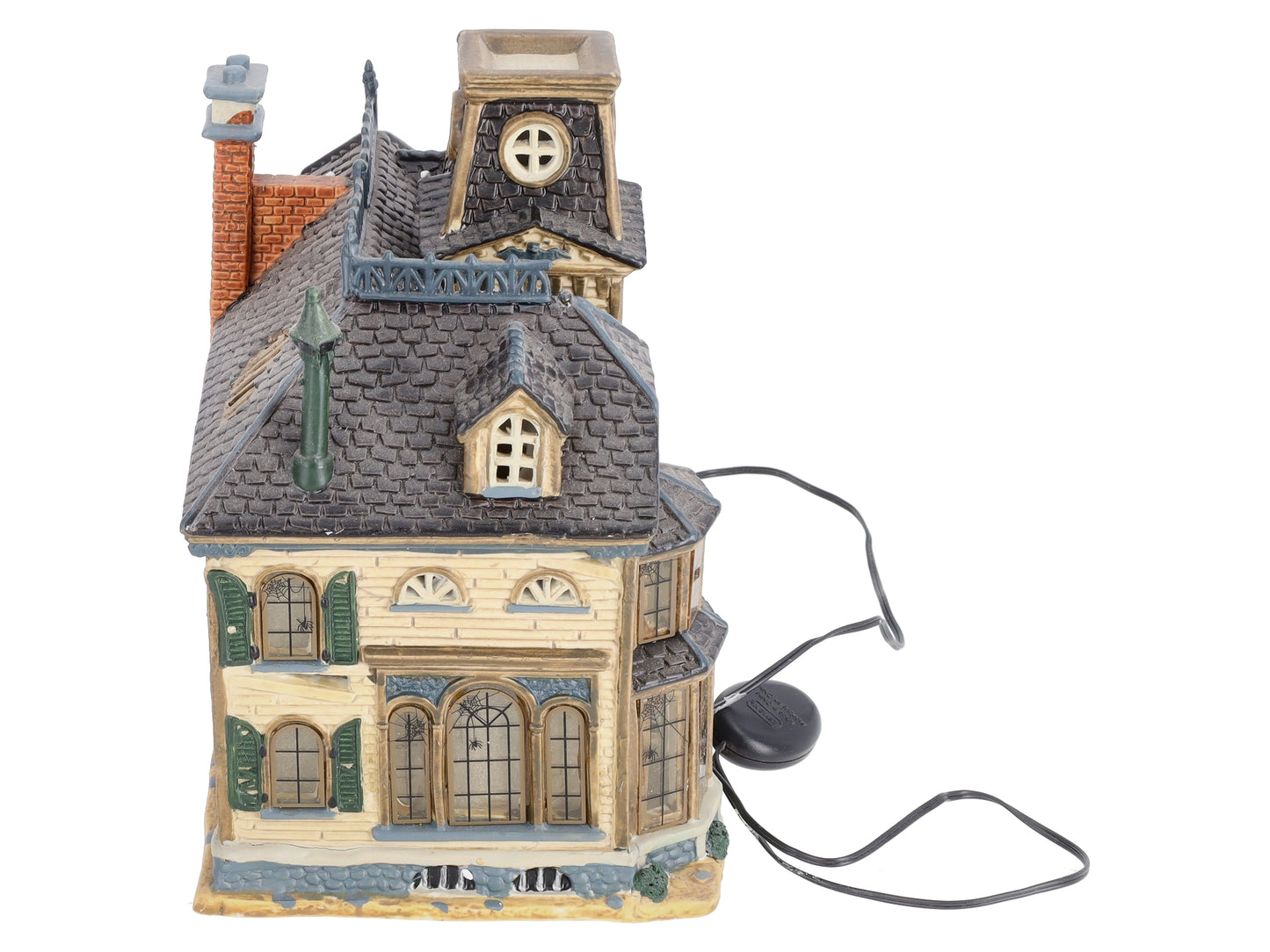 Lemax 05473A Spooky Town Lighted Greaves Manor Porcelain House EX/Box