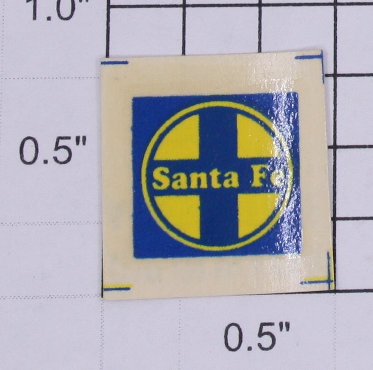 Lionel 8250-6 Santa Fe Blue and Yellow Water Soluble Nose Decal
