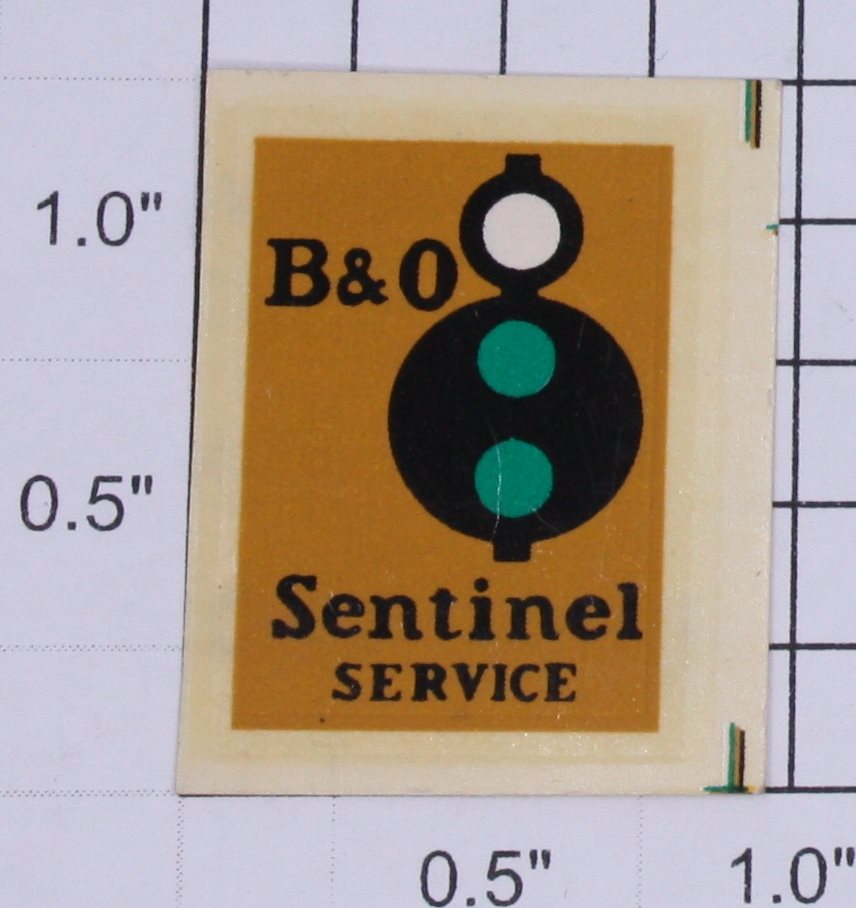 Lionel 9801-6 B&O Sentinel Double Broad Water Soluble Decals-Individually