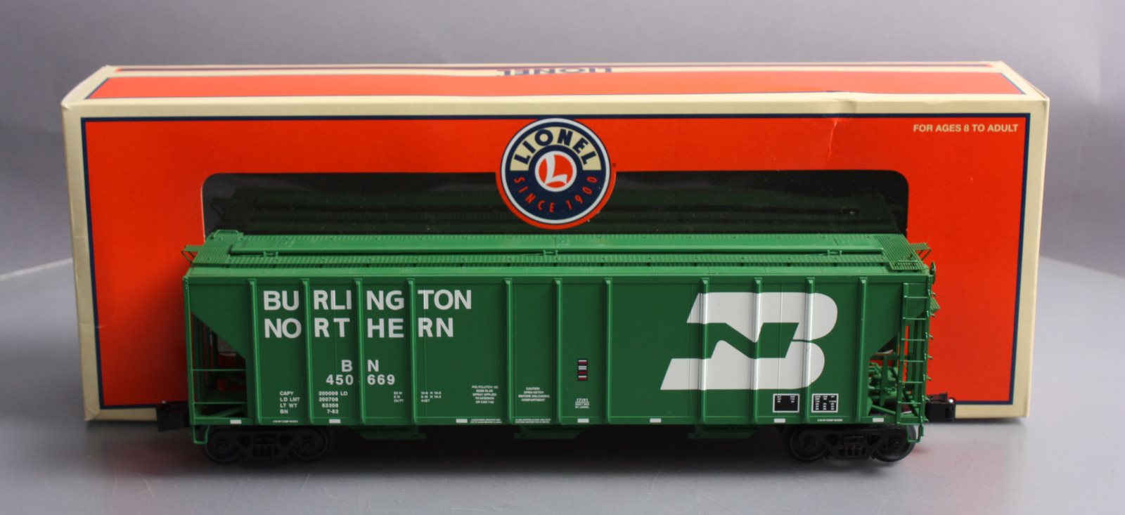 Lionel 6-17191 O Gauge Burlington Northern Covered Hopper #450669 LN/Box