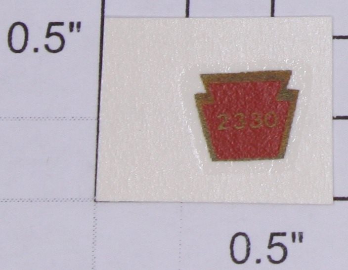 Lionel 2330-10 Keystone "2330" Nose Water Soluble Decal
