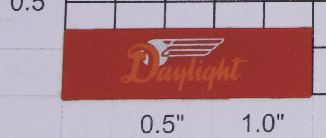 Lionel 9589-10 Southern Pacific Daylight Sticker Nameplate