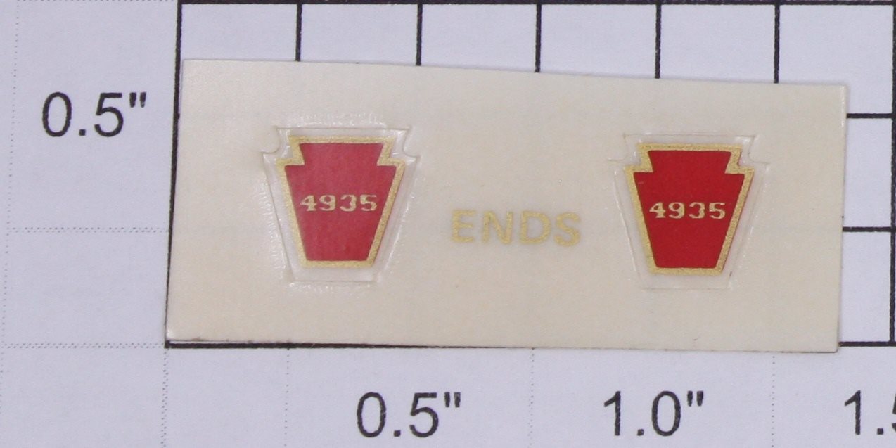 Lionel 4935-10 GG-1 Pennsy End Train Water Soluble Decal-Pair