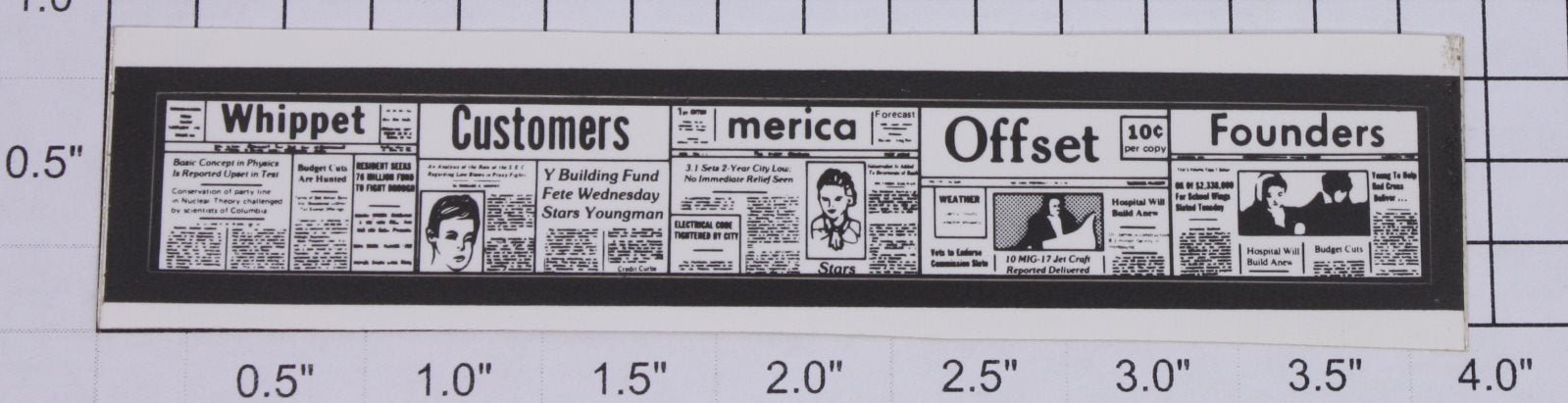Lionel 128-39 Newspaper Sticker Decal with Adhesive