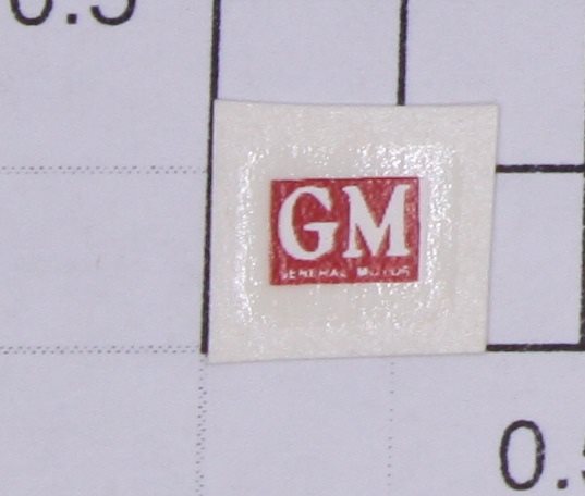 Lionel 2333-104 Red GM Water Soluble Decal-Super Small