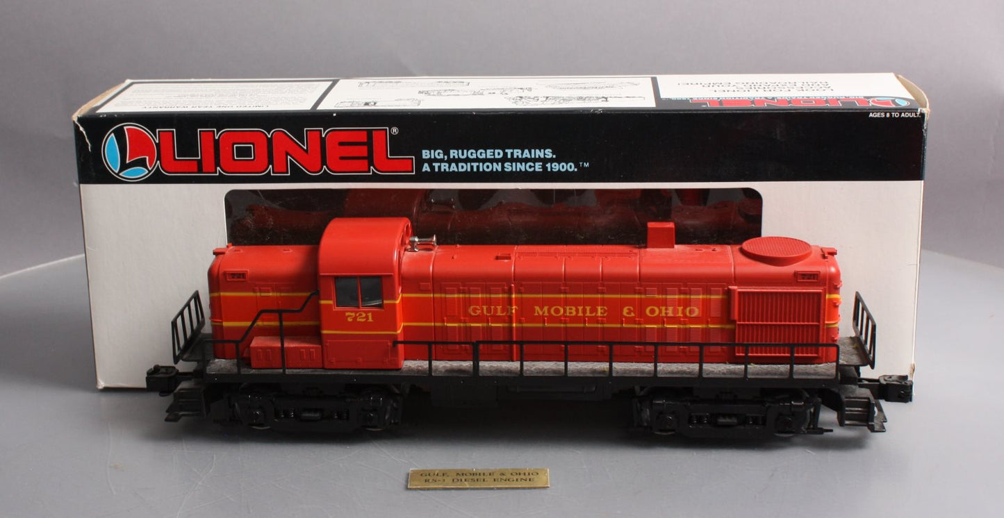 Lionel 6-18554 O Gauge Gulf Mobile & Ohio RS-3 Diesel Locomotive #721 LN/Box