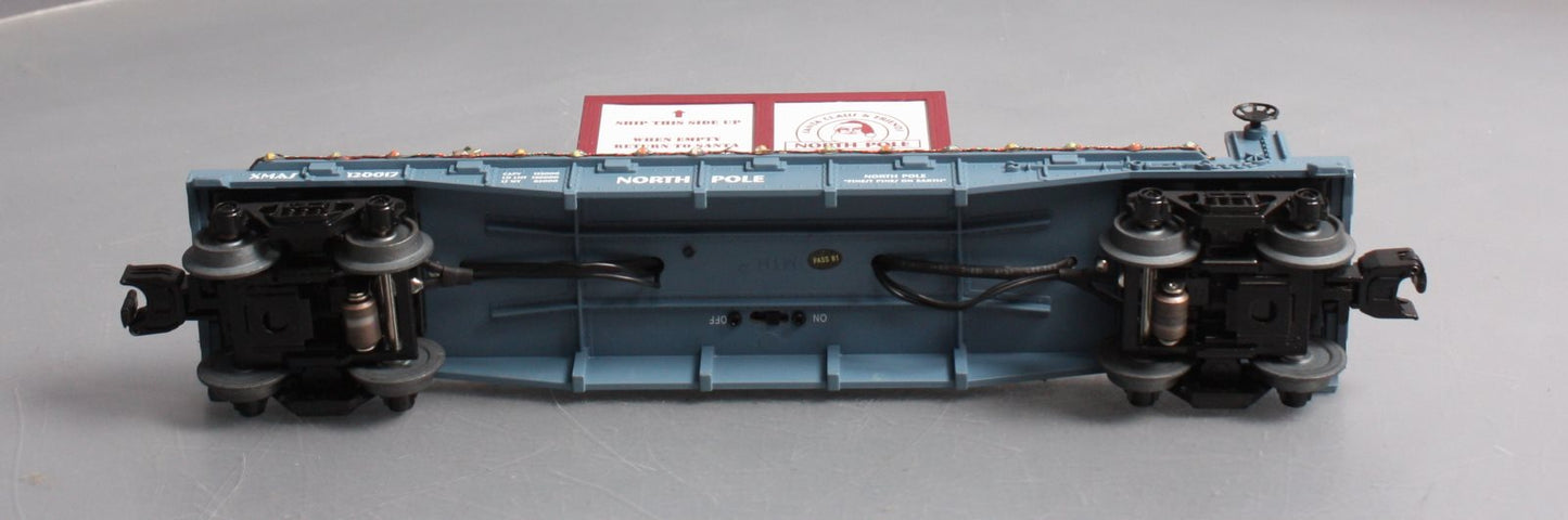 MTH 30-76681 O North Pole Flatcar with Lighted Christmas Trees
