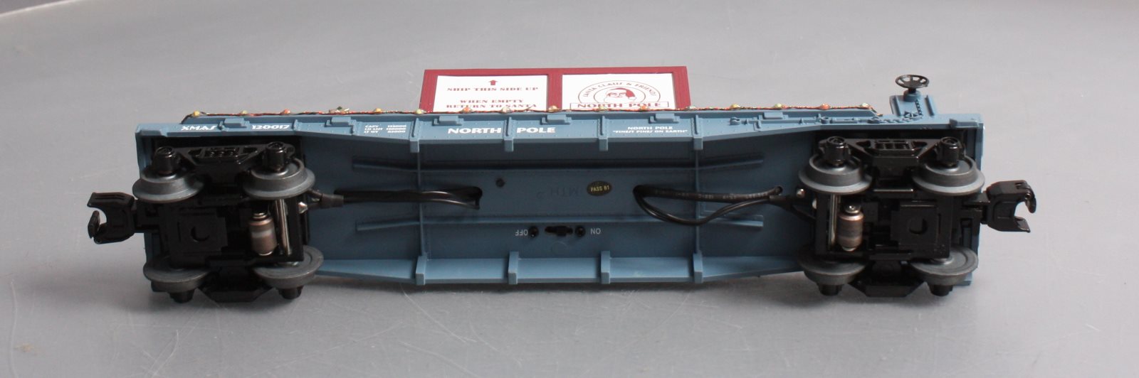 MTH 30-76681 O North Pole Flatcar with Lighted Christmas Trees