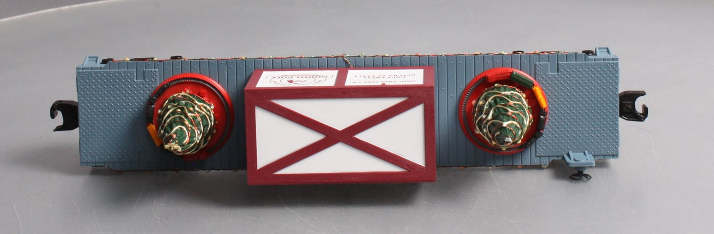 MTH 30-76681 O North Pole Flatcar with Lighted Christmas Trees