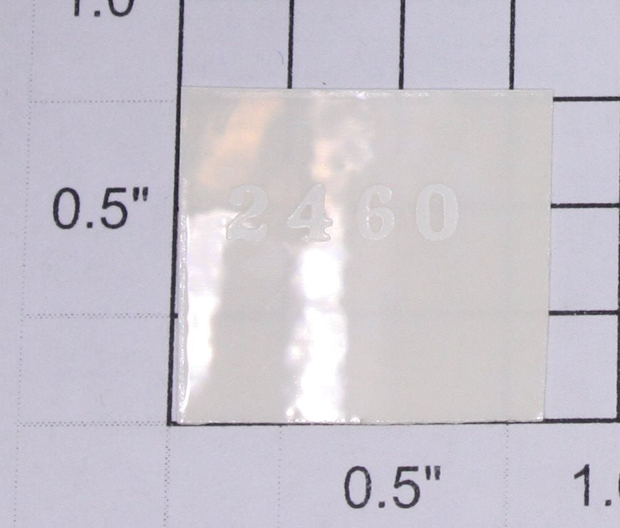 Lionel 2460-10 White Lettering "2460" Number Sticker Decal