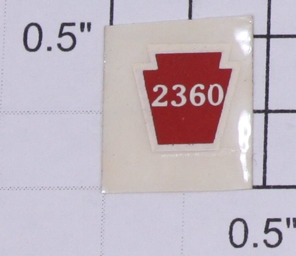 Lionel 2360-8 Keystone #2360 w/ White Border Sticker Decal-Sold individual
