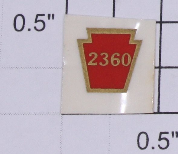 Lionel 2360-8 Keystone #2360 with Gold Border Sticker Decal-Sold individual