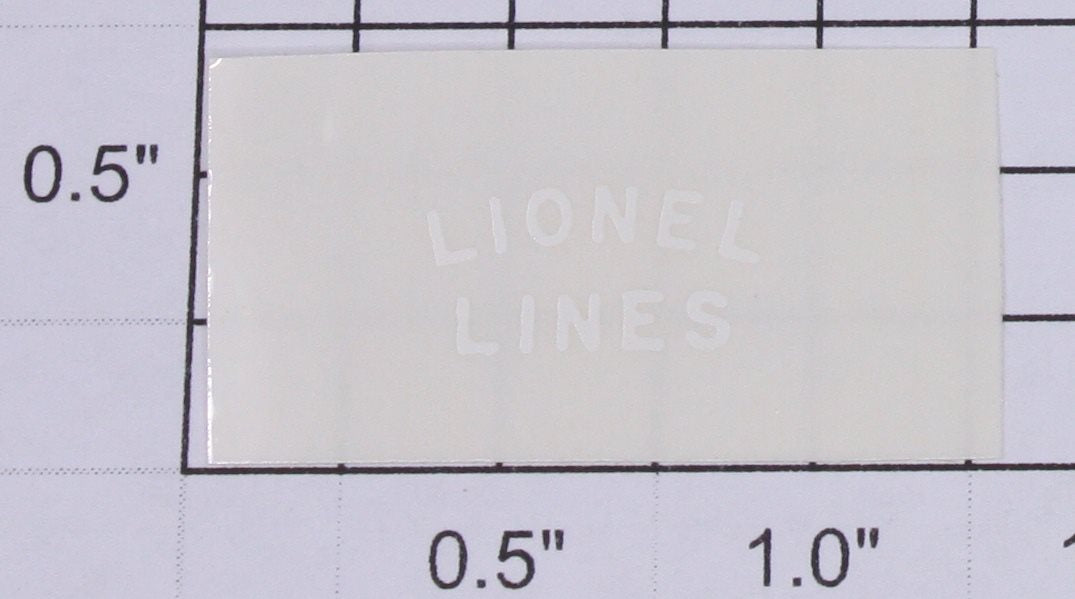 Lionel 2460-14 White Lettering "Lionel Lines" Sticker Decal