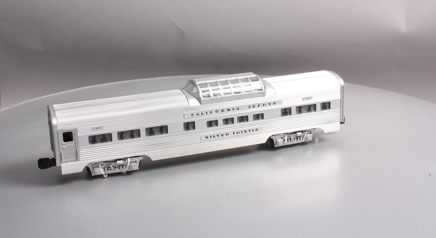 Lionel 6-29137 O Western Pacific California Zephyr "Silver Thistle" Vista Dome LN/Box