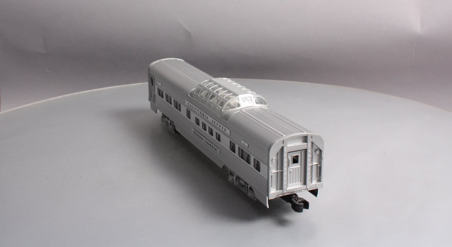 Lionel 6-29137 O Western Pacific California Zephyr "Silver Thistle" Vista Dome LN/Box