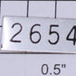 Lionel 2654-10 Nickel "2654" Name Plate with Adhesive