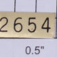 Lionel 2654-10 Brass "2654" Name Plate with Adhesive