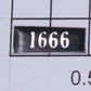 Lionel 1666-10 "1666" Sticker Number Plate with Adhesive