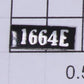 Lionel 1664E-10 "1664E" Sticker Number Plate with Adhesive