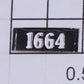 Lionel 1664-10 "1664" Sticker Number Plate with Adhesive