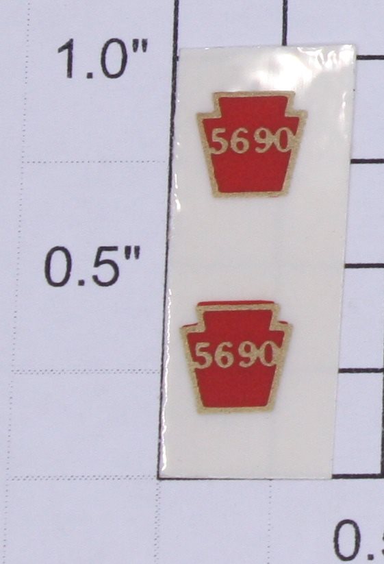 Lionel 675-5690 Keystone #5690 Gold Border Sticker Decals (Set of 2)