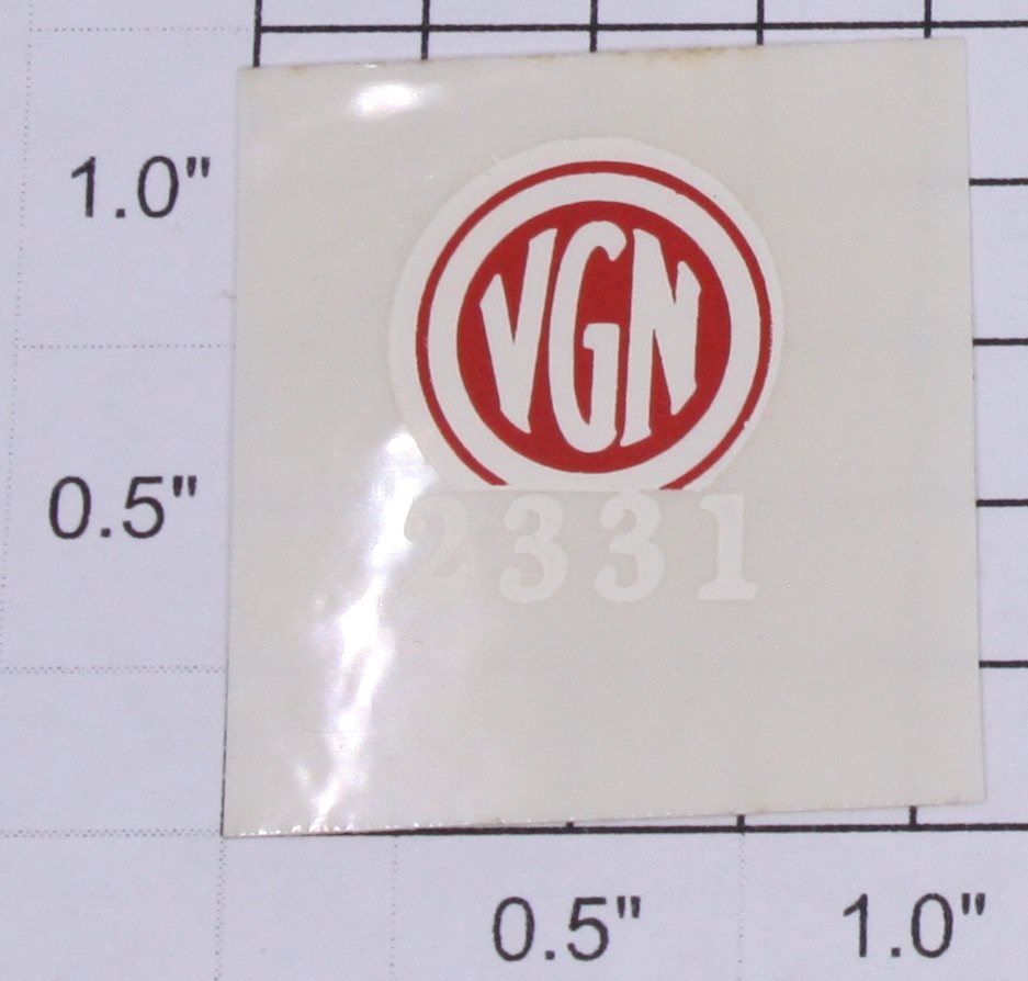 Lionel 2331-10 VGN #2331 Sticker Decal