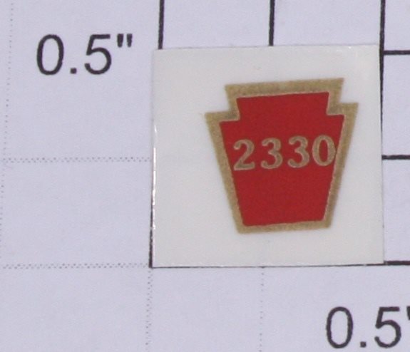 Lionel 2330-11 Front "2330" Keystone Sticker Decal