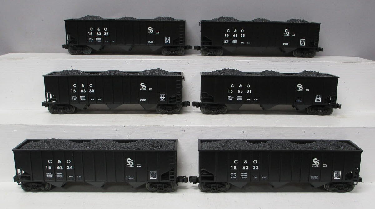 Lionel 6-17147 O Gauge Chesapeake and Ohio 3-Bay 6-Car Hopper Set LN/Box