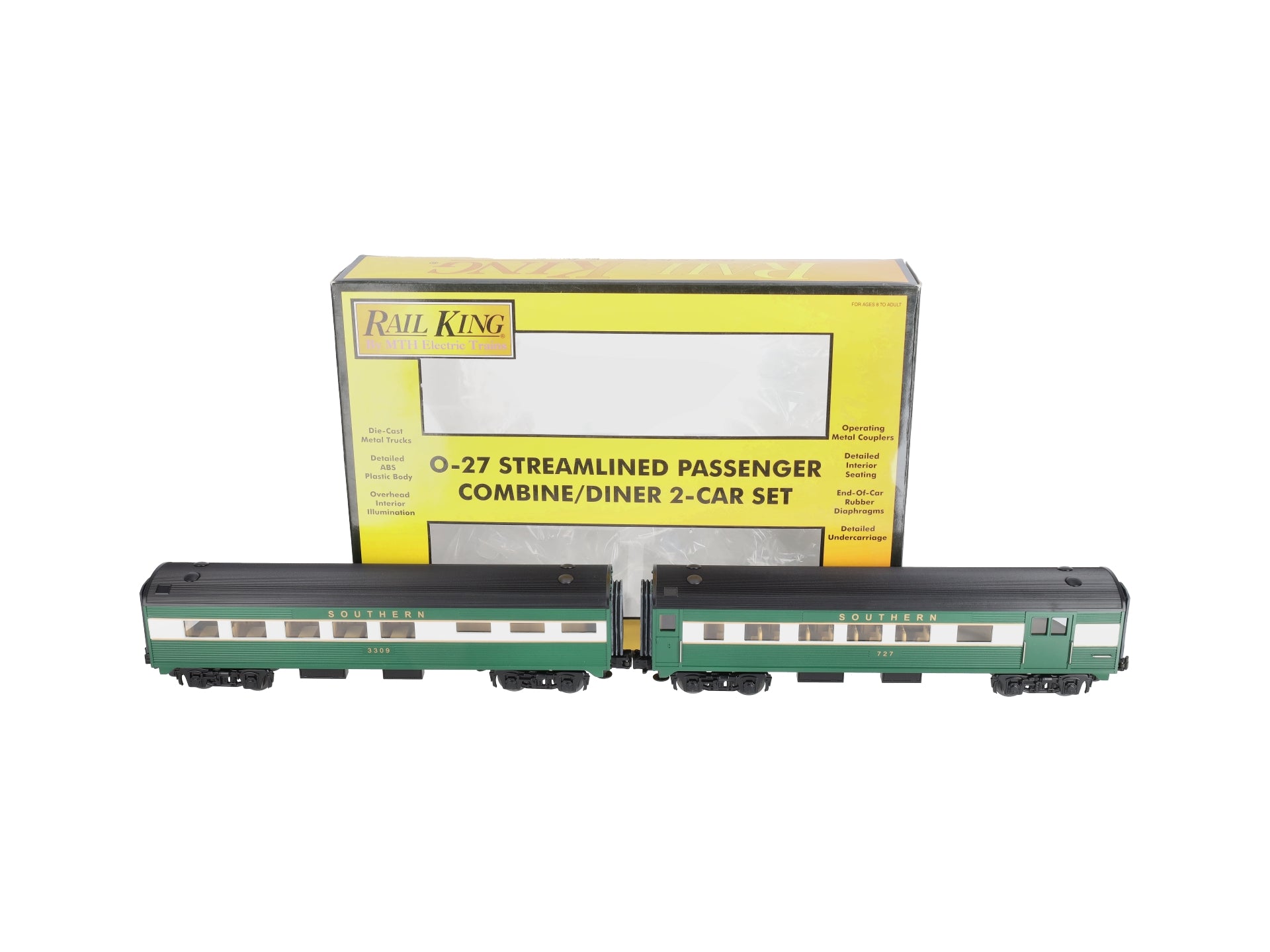 MTH 30-6130 O Southern Streamlined Combo/Diner Set #727/3309 NIB