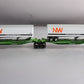 Lionel 6-52014 O Gauge Burlington Northern TTUX Flat Car with Trailers LN/Box