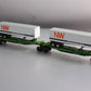 Lionel 6-52014 O Gauge Burlington Northern TTUX Flat Car with Trailers LN/Box