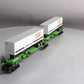 Lionel 6-52014 O Gauge Burlington Northern TTUX Flat Car with Trailers LN/Box