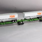 Lionel 6-52014 O Gauge Burlington Northern TTUX Flat Car with Trailers LN/Box
