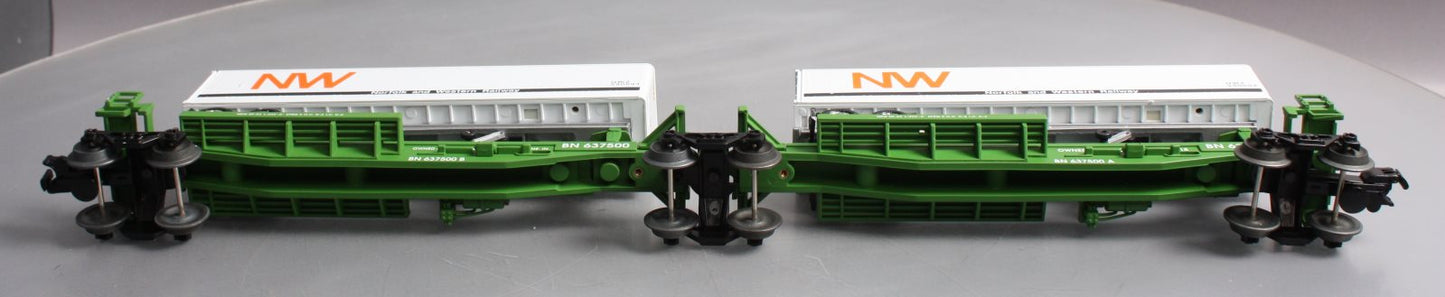 Lionel 6-52014 O Gauge Burlington Northern TTUX Flat Car with Trailers LN/Box
