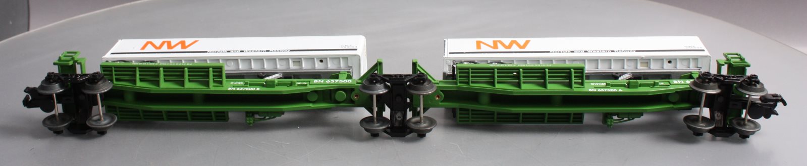 Lionel 6-52014 O Gauge Burlington Northern TTUX Flat Car with Trailers LN/Box