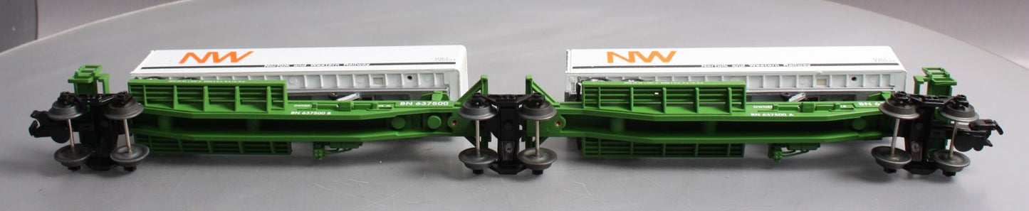 Lionel 6-52014 O Gauge Burlington Northern TTUX Flat Car with Trailers LN/Box