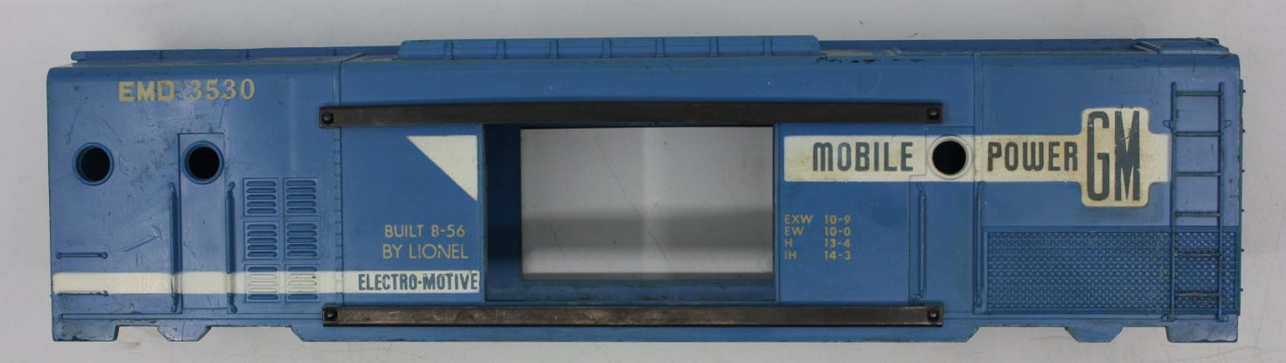 Lionel 3530-12 O EMD Electro Power Generator GM Shell w/o Doors #3530 Damaged