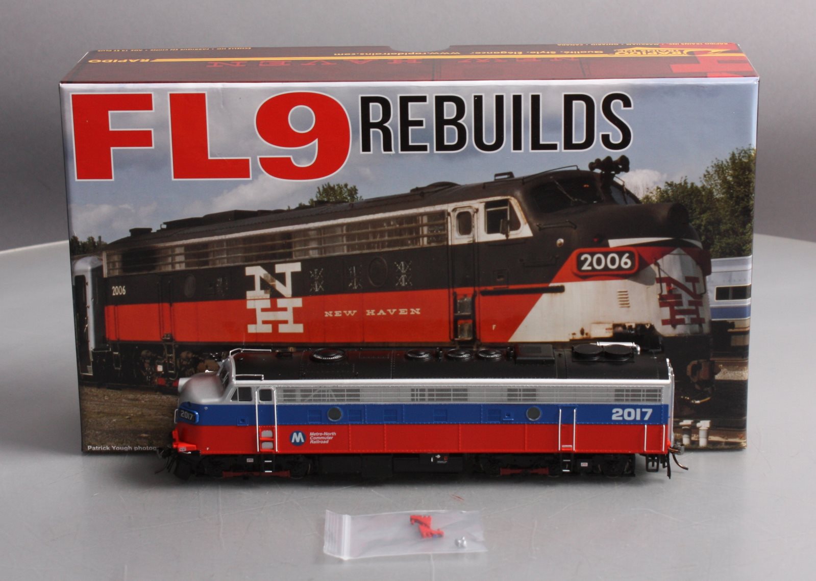 Rapido Trains 14108 HO Metro North EMD FL9 Rebuilt Diesel Locomotive #2017