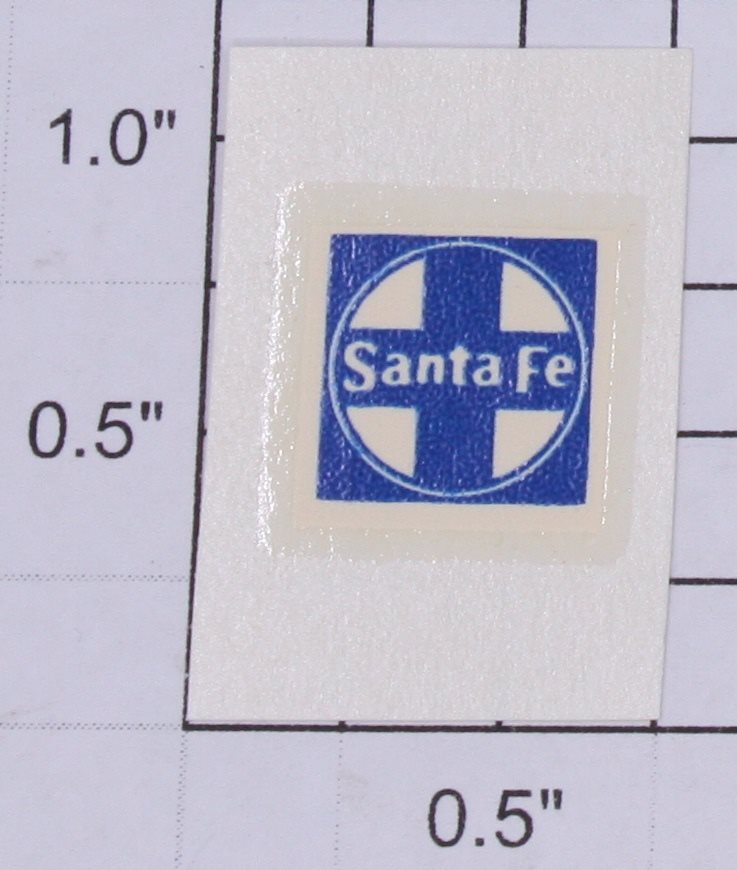Lionel 8250-5 "Santa Fe" Blue Water Soluble Nose Decal